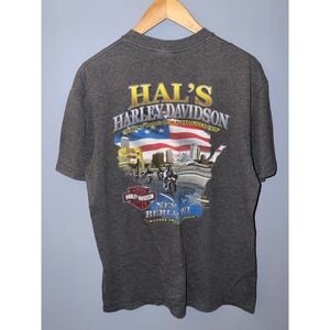 Harley Davidson Mens T Shirt Gray 110 Years Of Freedom Milwaukee WI Graphic Tee